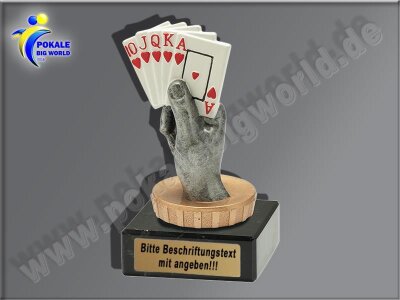 Mini-Pokal mit eigener Gravur | Pokerblatt,...