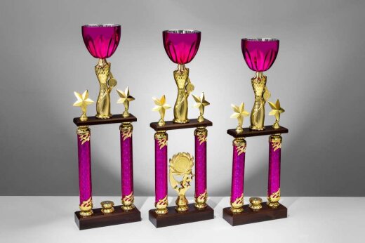 3er Säulen-Pokalserie Gold/Pink Montana