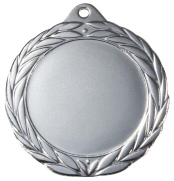 Gold-Silber-Bronze Eisen-Medaille, 70mm Ø, m. Band und eigenem Logo/Emblem, (unmontiert)