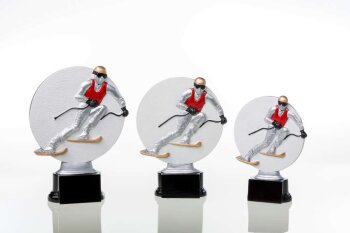 3er Skifahrer Resin-Pokalserie Silber/Gold