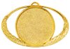 Gold-Silber-Bronze Zamak-Medaille, 92 × 57 mm Ø, m. Band und eigenem Logo/Emblem, (unmontiert)