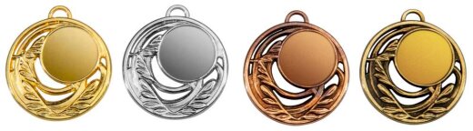 Gold-Silber-(alt)Bronze Zamak-Medaille 50mm
