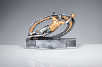 Fussball-Bester Torwart-Resin-Pokal, Silber/Gold