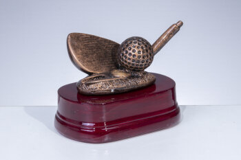 Golf Eisen Resin-Pokal, Gold