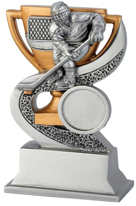 Eishockey-Resin-Pokal, Antik-Silber/Gold