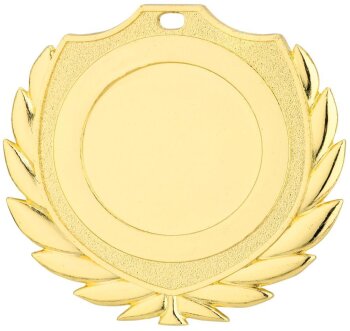 D77A.01   Gold-Medaille, 50mm &Oslash;, m. Band und eigenem Logo/Emblem, (unmontiert)