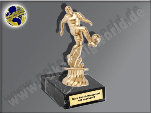 Fußballer-Mini-Pokal, Gold, 11x6 cm