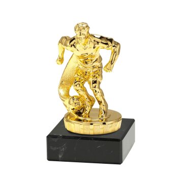 Fu&szlig;ball-Spieler-Mini-Pokal, Gold, 10x5,5 cm