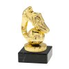 Fu&szlig;ballschuh m. Ball-Mini-Pokal, Gold, 10x6 cm