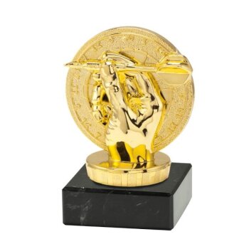 Darts, Darten, Pfeile-Mini-Pokal, Gold, 9,5x6,5 cm