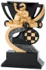 Gokart mit Racer-Resin-Pokal, Gold/Schwarz
