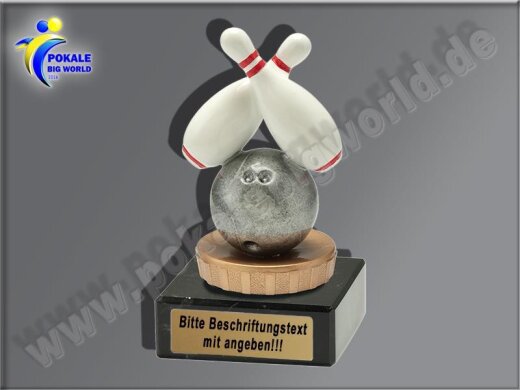 Bowling, Kegel, Loser-Pechpokal-Mini-Pokal, Multicolor (handbemalt), 10x5 cm