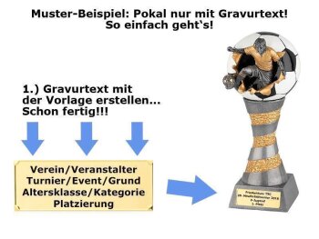 Pokal in 3 Grössen inkl Beschriftung Bowling Figur  in Multicolor 
