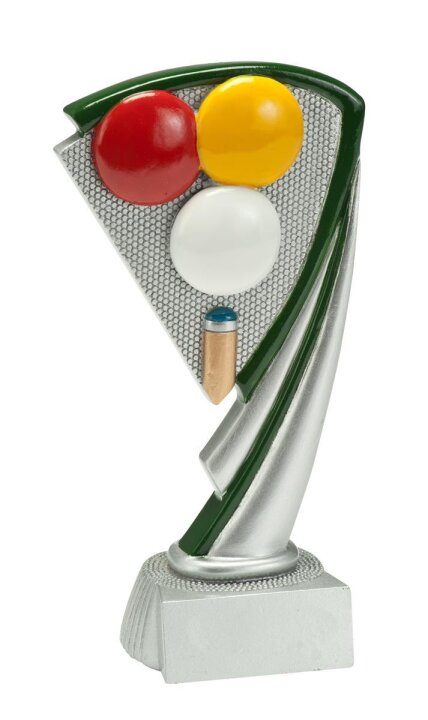 Billard-Resin-Pokal, Multicolor, 14,5 cm