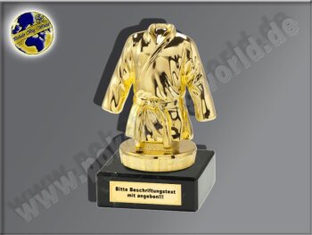 Karate-Karateanzug-Mini-Pokal, Gold, 10x8 cm