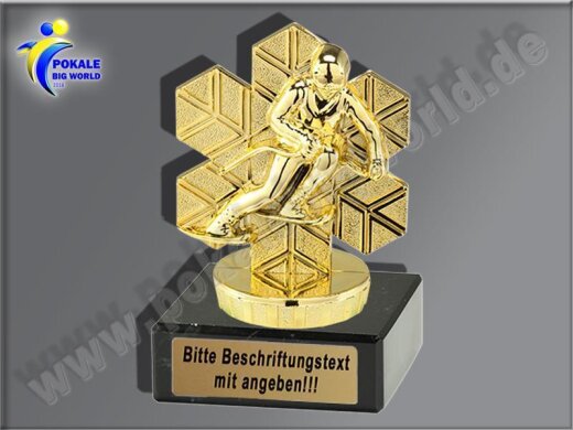 Ski-Alpin, Skifahren, Skilaufen-Mini-Pokal, Gold, 10x6 cm