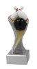 Bowling, Kegeln-Resin-Pokal, Multicolor (handbemalt), 17x5,3 cm