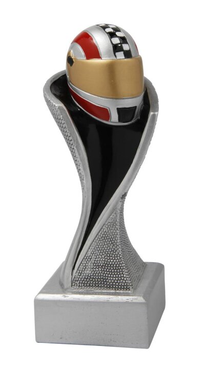 Helm, Motorsport, Motorradhelm-Resin-Pokal, Multicolor (handbemalt), 19,5x5,5 cm