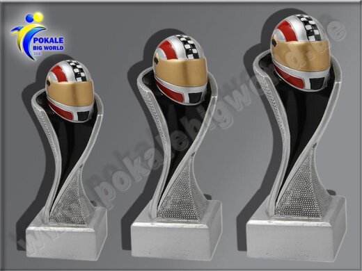 3er Helm, Motorsport, Motorradhelm, Resin-Pokalserie, Multicolor (handbemalt)