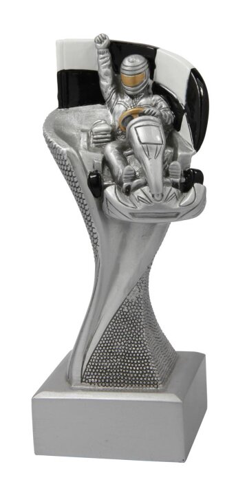Kartfahren, Go Kart. Kart Racing-Resin-Pokal, Silber, 14,5x5,1 cm