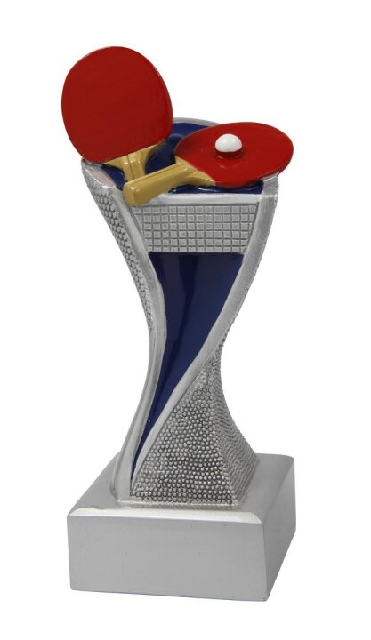 Tischtennis-Resin-Pokal, Multicolor (handbemalt)