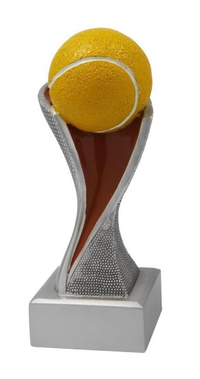 Tennis, Tennisball-Resin-Pokal, Multicolor (handbemalt), 17x5,3 cm