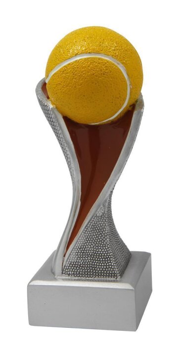 Tennis, Tennisball-Resin-Pokal, Multicolor (handbemalt), 19,5x5,5 cm